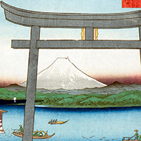 冨士三十六景　相模江之島入口