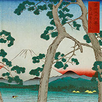 冨士三十六景　東海堂左り不二（部分）