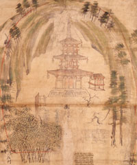 円覚寺華厳塔図（部分）　黄梅院蔵