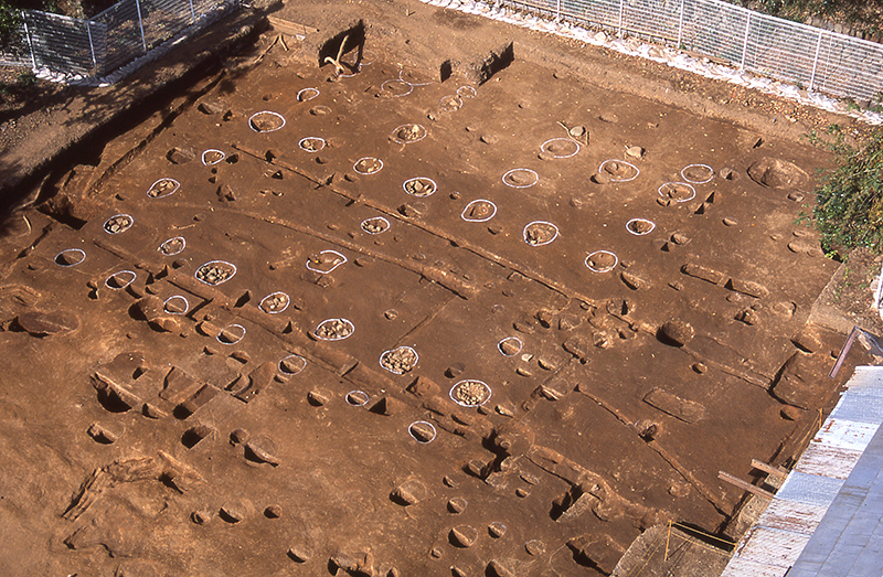 発掘調査で見つかった陣屋跡