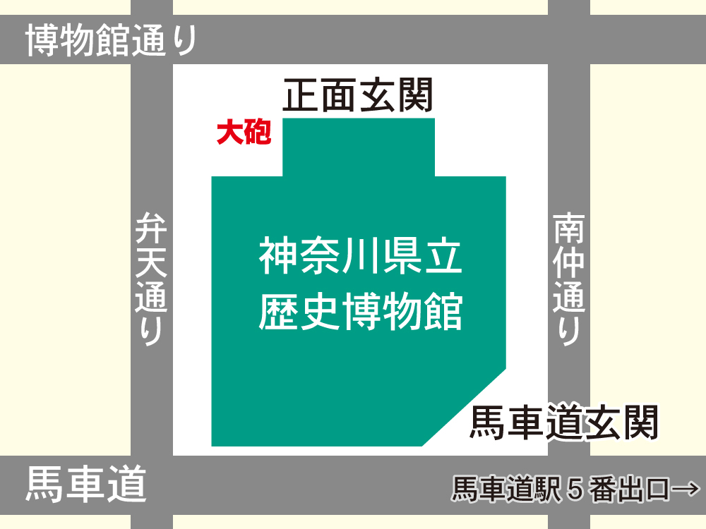 大砲の位置の地図